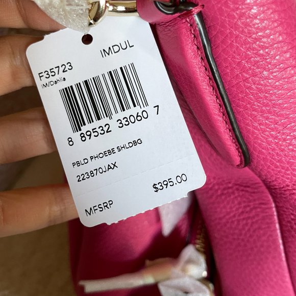 Coach Phoebe Shoulder Bag Dahlia NWT - Picture 7 of 13